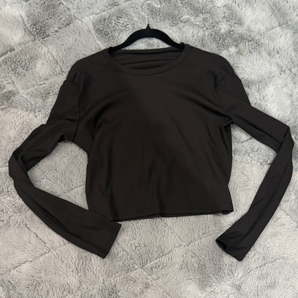 Elegant Black Long Sleeve Women's Top